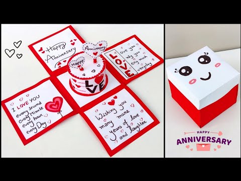 Happy Anniversary gift box for mom and dad 2026 / Anniversary card making ideas handmade 
