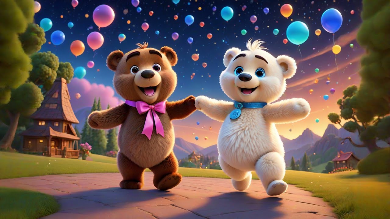 Two Dancing Teddies Spin Around | Fun Movement Song for Kids | Nursery Rhymes and Preschool Learning