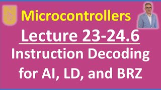 Microcontrollers - Lecture 23-24.6 - Slides 33-38: Instruction Decoding for ADI, LD, BRZ Wealth