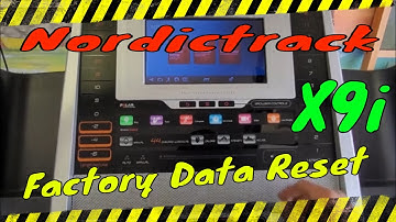 Nordictrack X9i Factory Data Reset (No Unnecessary Dialogue)