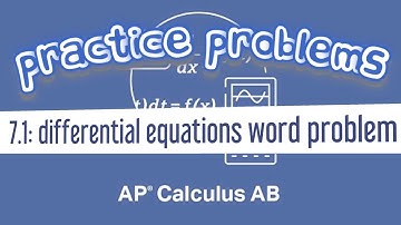 AP Calculus AB 7.1 Modeling a Car Velocity Word Problem with a Differential Equation