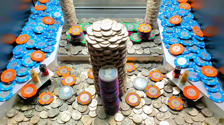 💥 Tower CRASHES inside High Limit Coin Pusher Jackpot Won Money | ASMR