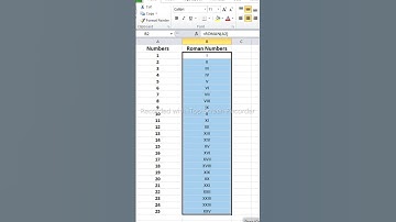Unlock Excel Magic: Transform Numbers to Romans @youtube #viralvideo #computer #excel #shorts
