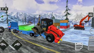 Snow Offroad Construction Game - Road Construction​​ Working Asphalt Paving | Android Gameplay screenshot 2