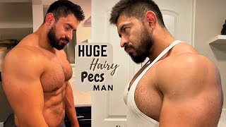 Huge Pecs Hairy Man Big Chest Bodybuilder