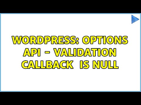 Wordpress: Options API - Validation Callback $input is NULL