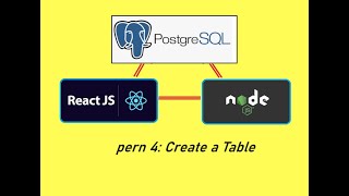 PERN Tutorial 4: Create Table on PostgreSQL