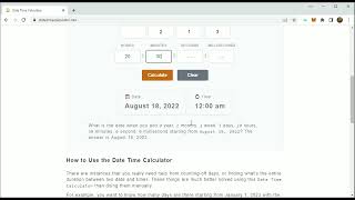 Date Time Calculator screenshot 2