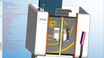 Hypermill to vericut:Build post+vericut machine Mazak Variaxis i-800