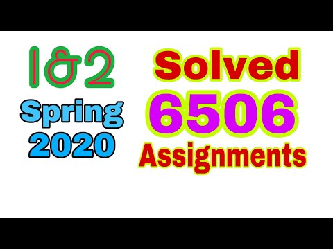 6506 solved assignment spring 2022