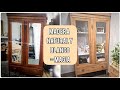 Transformamos este armario antiguo !Sin espejos y con madera natural!