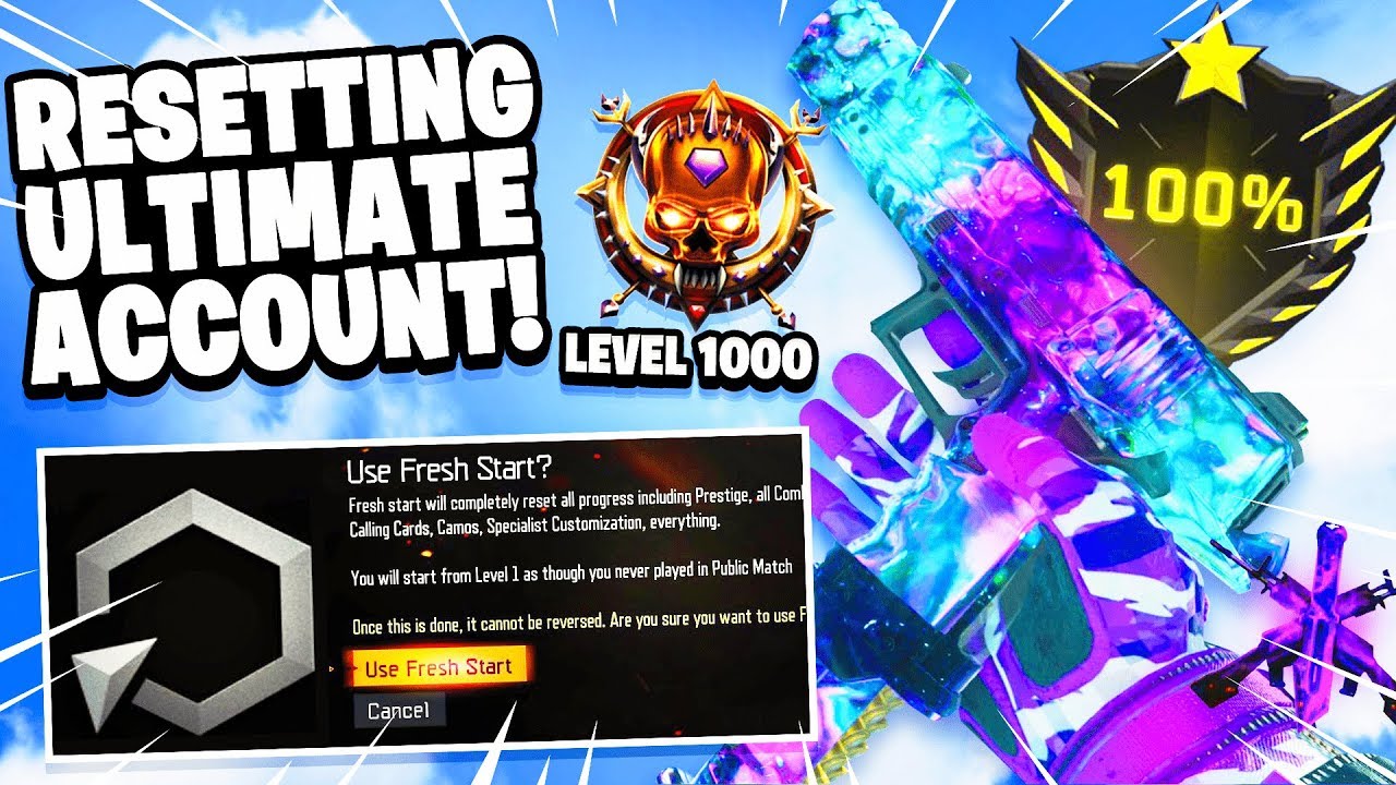 RESETTING the BEST ACCOUNT in Black Ops 3...(LEVEL 1000 RESET)