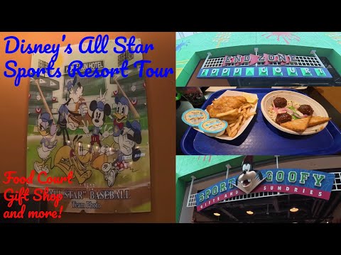 Disney World’s All Star Sports Resort Tour! Food court review, gift shop, and more!