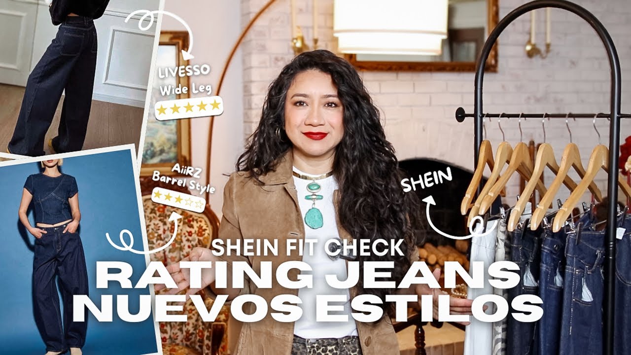 SHEIN HAUL ✨ NUEVOS ESTILOS DE JEANS 👖PROBANDO Y CALIFICANDO PANTALONES DE MEZCLILLA/LONA