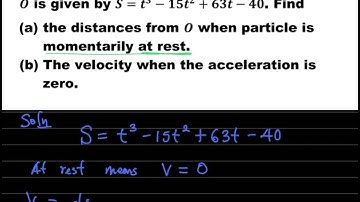 Rectilinear motion (application of differential calculus )