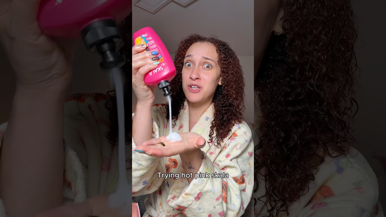 TRYING HOT PINK SKALA ON 3c CURLS!! 