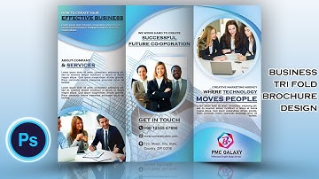 Business Tri Fold Brochure Design | Corporate Trifold Brochure Design | Adobe Photoshop Tutorial