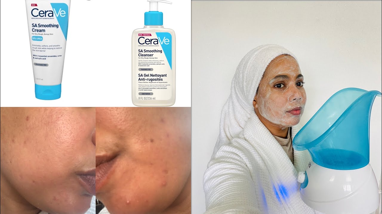 My facial routine CeraVe + sauna face mask acne free iyo blemishes free