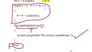 String palindrome using Scanner class
