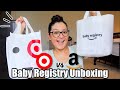 Amazon vs Target FREE Baby Registry Welcome Gifts 2022! | UNBOXING