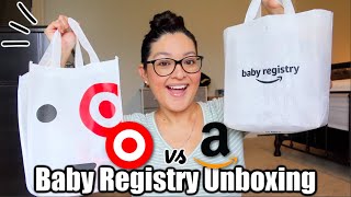 Amazon vs Target FREE Baby Registry Welcome Gifts 2022! | UNBOXING