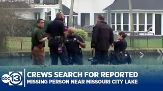 Crews search for reported missing person near Missouri City lake