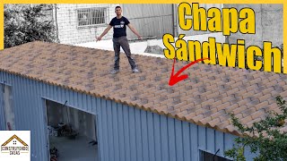 🔶Instalar TEJADO  CHAPA SÁNDWICH Imitación TEJA🔶 Paso a paso instalación Panel Sándwich