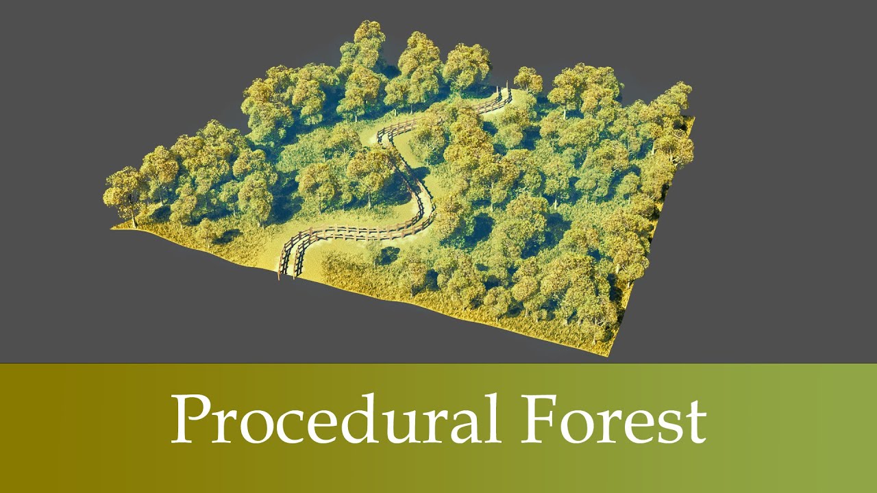 Simple Procedural Forest Blender 3.3 geometry nodes YouTube