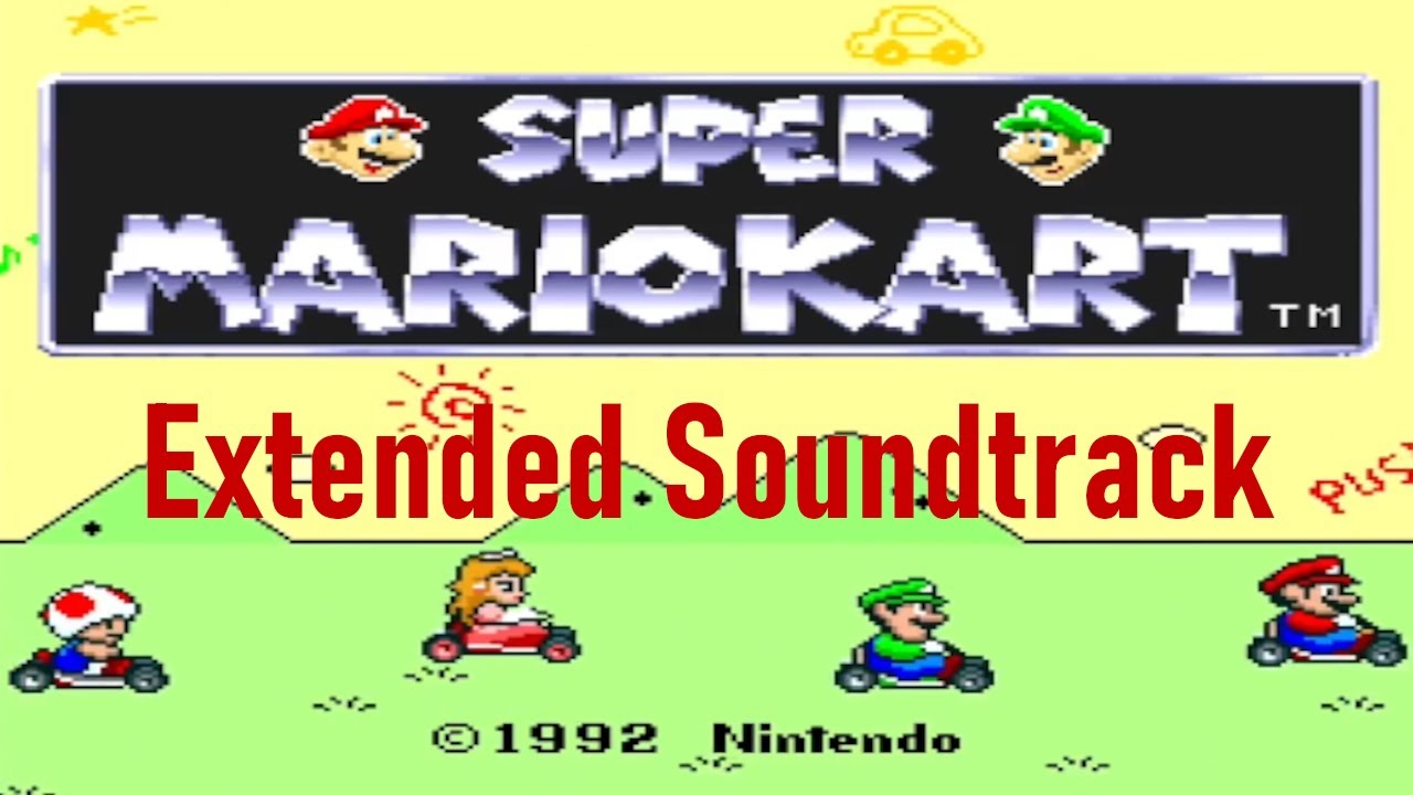 Super Mario Kart(SNES) Bowser's Castle Extended