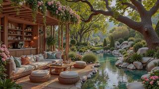 Calm Waterside Garden Jazz | Gentle Piano Jazz with Fresh Nature Ambience for Study & Relaxation