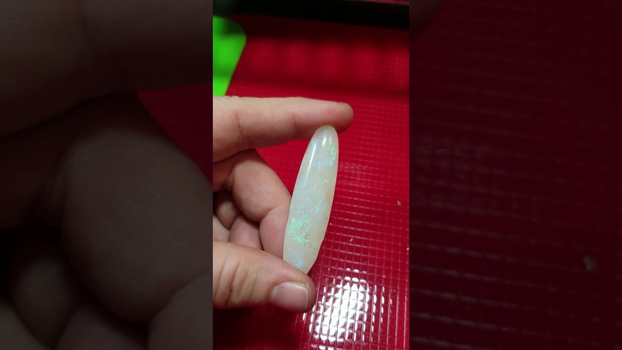 Faux White Opal Resin Cabochon