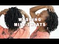 Washing Mini Twists on Type 4 Hair | For Moisture and Length Retention