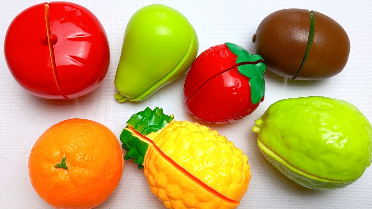 Learn Colors with Fruits. Rainbow Fruits Cutting ASMR