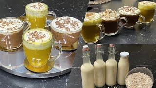 مشروبات ساخنة ☕️ صحية للشتاء بحليب شوفان بنكهات مختلفة لذييذة بامتياز لاتفوتكم ?