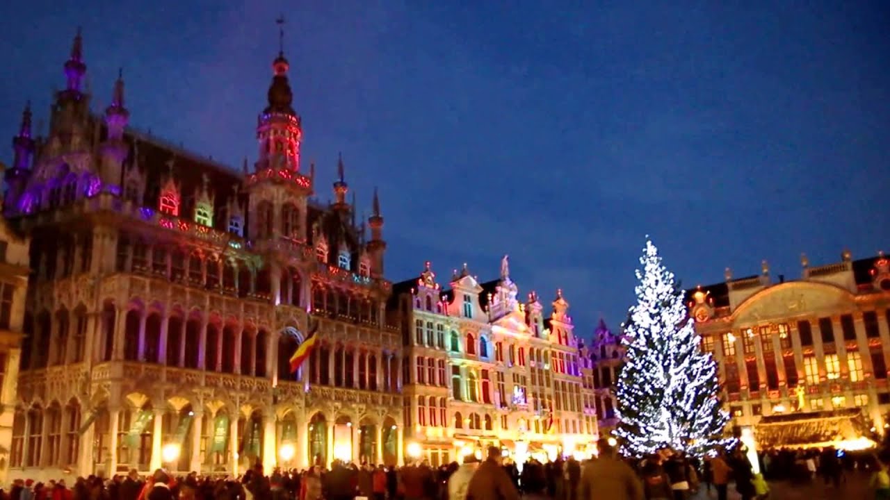 Grand Place colourful installation, Brussels, Dec. 2013