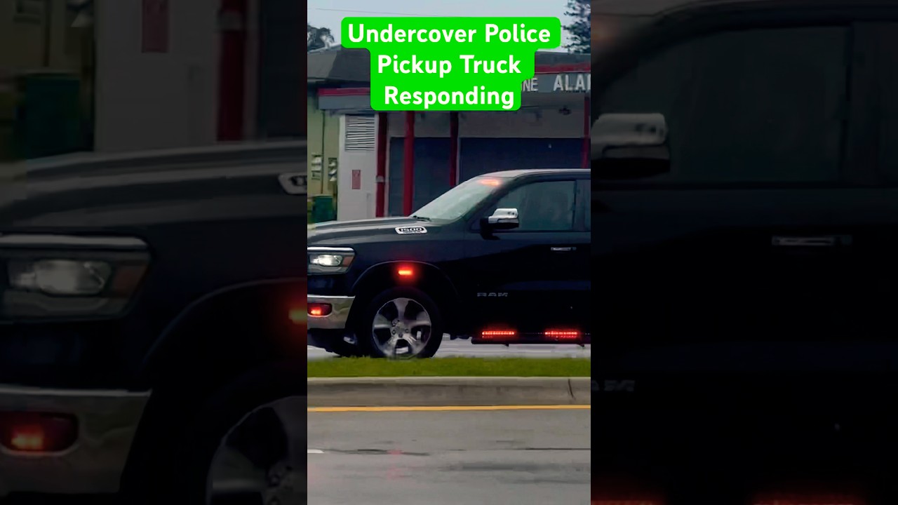 Undercover Police Pickup Truck Responding.