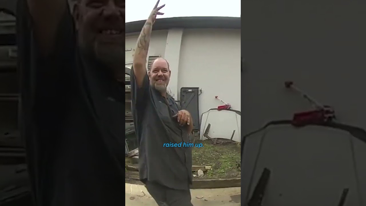 Watch: Forklift holds car, suspect in the air after attempted theft #Shorts