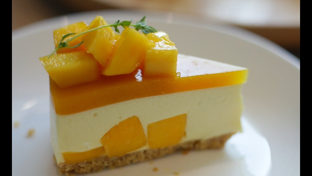 มะม่วงชีสพาย Mango Cheese Pie ทำง่าย ไม่ต้องอบ
