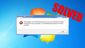 (SOLVED) Audacity.exe - System Error (because api-ms-win-crt-runtime-l1-1-0.dll is missing)