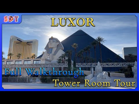 Luxor Hotel And Casino Las Vegas | Full Walkthrough | Tower Premiere 2 Queen Room