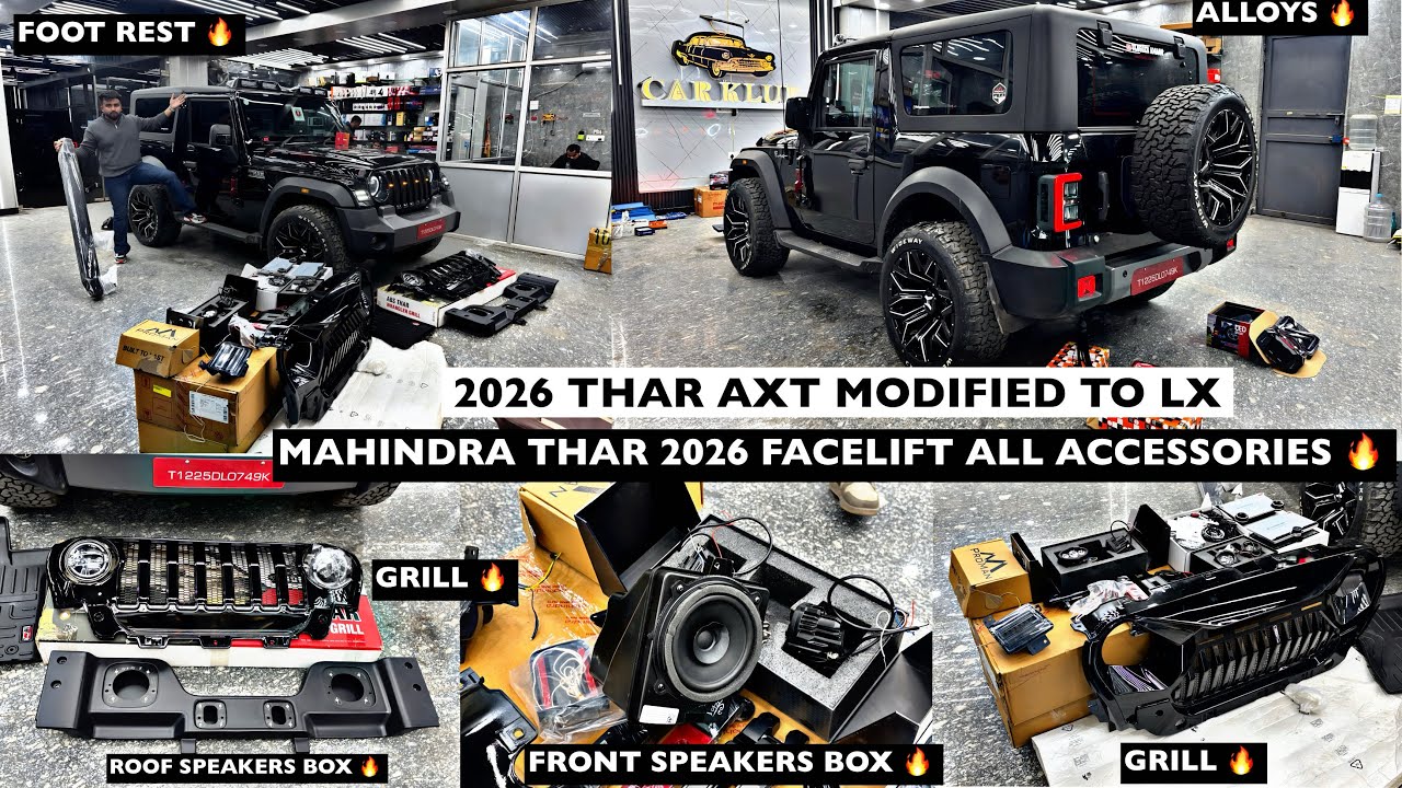 2026 THAR FACELIFT AXT MODIFIED TO LX ✅ BASE TO TOP ✅ ALL ACCESSORIES WITH PRICE 😱