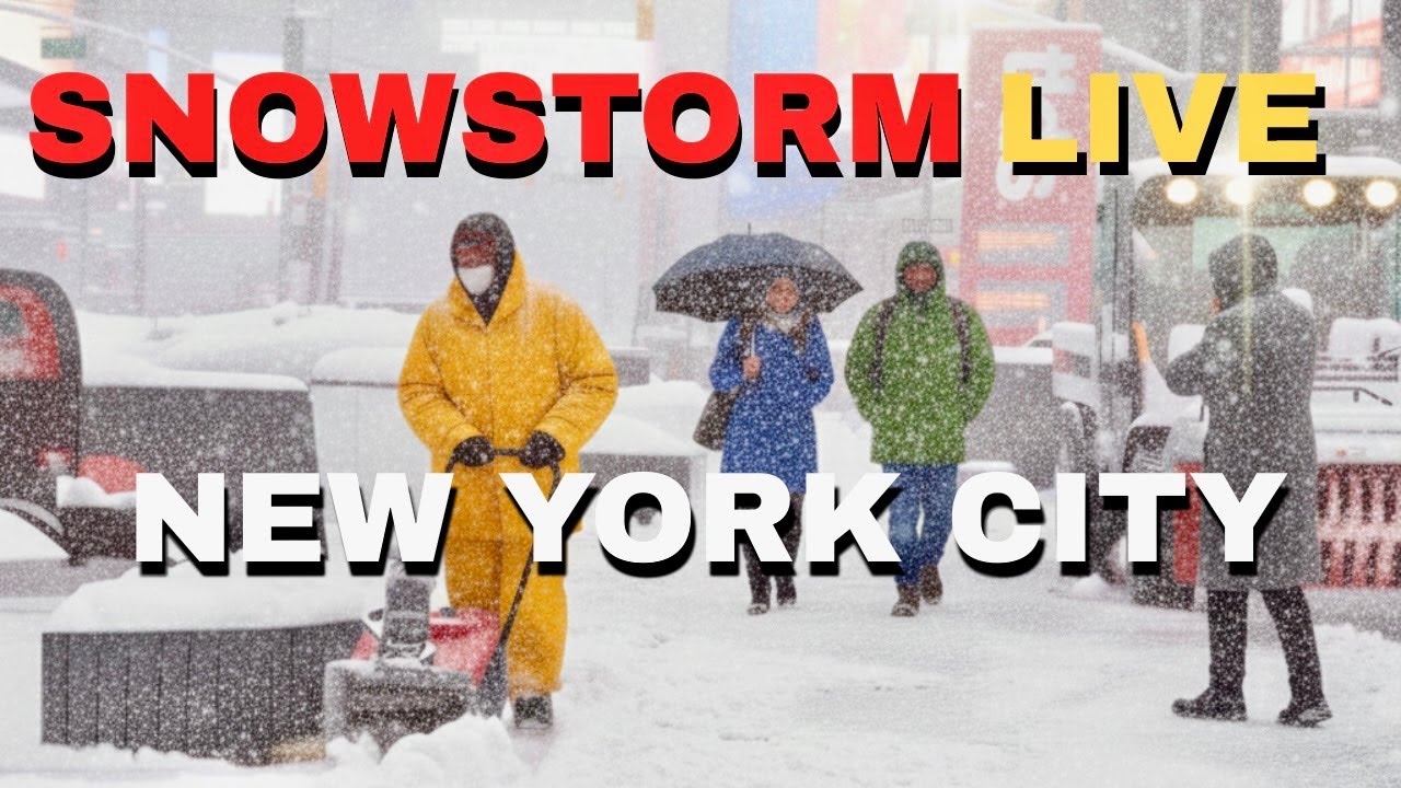 ️ NYC LIVE SNOW STORM 🌨️ New York City Heavy Snow Storm 2025 Live IRL ...