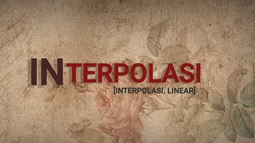 Interpolasi Linear  Pemecahan Masalah  Menggunakan Ms. Excell ||  Syarifah Hanum [0703201014]