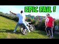 TEACHING ROOKIE HOW TO RIDE A DIRT BIKE GONE WRONG ! | BRAAP VLOGS