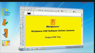 Richpeace CAD Software Online Lessons-Tip of the day-output PDF file (V9)