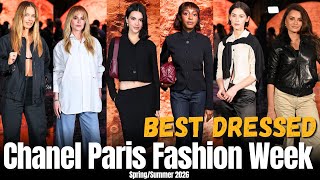 TOP 12 BEST DRESSED CELEBRITIES AT THE PARIS FASHION WEEK 2025 CHANEL! (SS26)