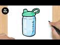#957 How to Draw a Water Bottle - Easy Drawing Tutorial