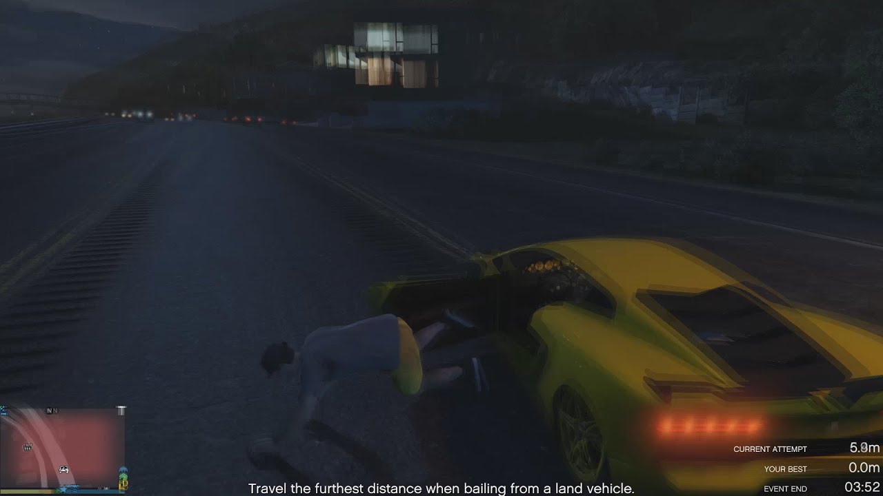 gta 5 travel the furthest distance when bailing
