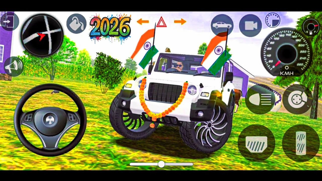 Modified Mahindra Thar😈Games:Indian White Thar (Gadi Wala Games) Car Game Android Game - #2026