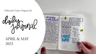 2023 Hobonichi Techo Original A6 Journal // April & May Flip Through